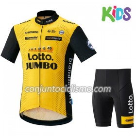 Conjunto Maillot + Culotte Corto 2018 LottoNL-Jumbo Niños N001